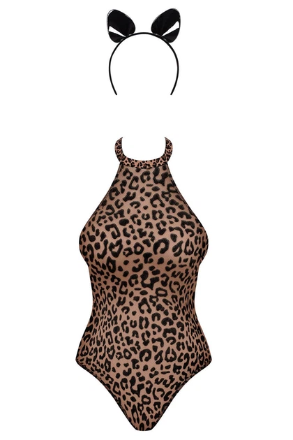 Эротический игровой костюм кошечки Obsessive Leocatia Леопардовый L/XL (SO7713) - Фото 3 Эротический игровой костюм кошечки Obsessive Leocatia Леопардовый L/XL (SO7713) - изображение 3