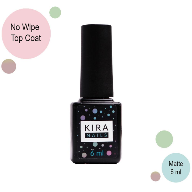 Матовый топ закрепитель для гель-лака финиш без липкого слоя Kira Nails ...