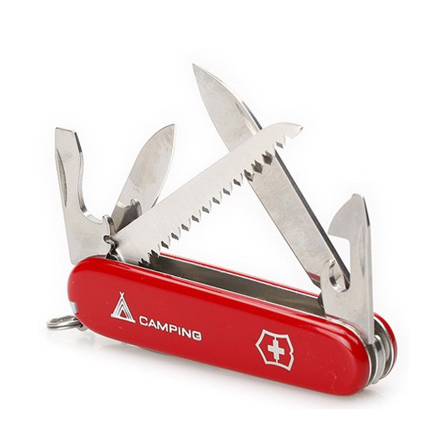 Складной швейцарский нож Victorinox Vx13613.71 Camper «Camping» 13 функций 91 мм красный - изображение 1