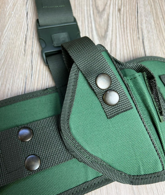 Кобура для пістолетів ПМ стегна права Safety Зелена - зображення 2