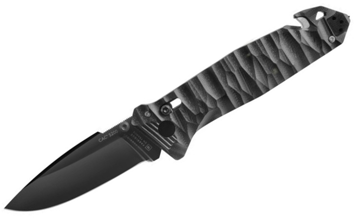 Ніж Tb Outdoor CAC S200 Nitrox G10 рукоятка стропоріз склобій Чорний (11060042) - зображення 1