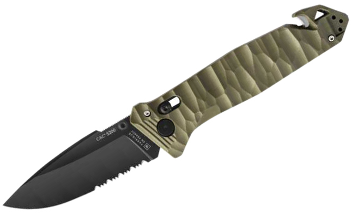Нож Tb Outdoor CAC Nitrox PA6 стропорез штопор стеклобой Хаки (11060113) - изображение 1