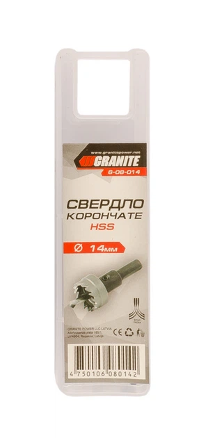 Сверло корончатое GRANITE HSS 14 мм 6-08-014 - изображение 2