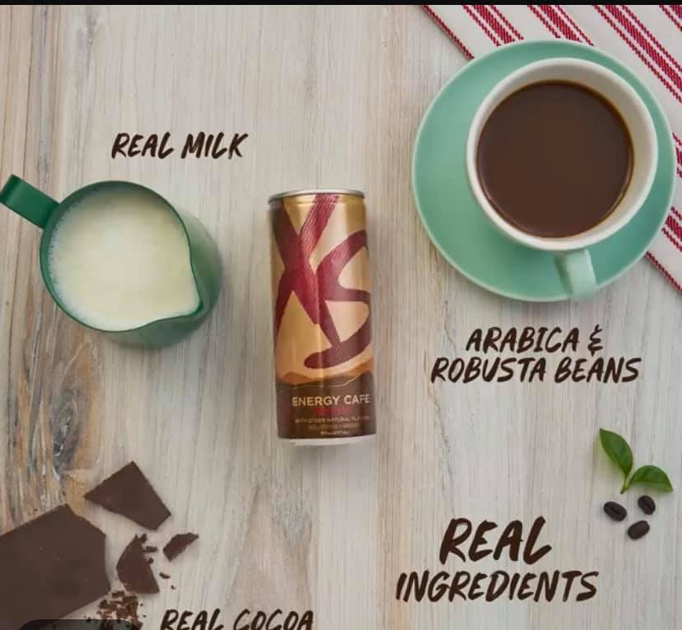 Енергетичний напій Amway XS Energy Cafe Мокко з вітамінами 12 банок по 237 мл - Фото 4 Енергетичний напій Amway XS Energy Cafe Мокко з вітамінами 12 банок по 237 мл - зображення 4