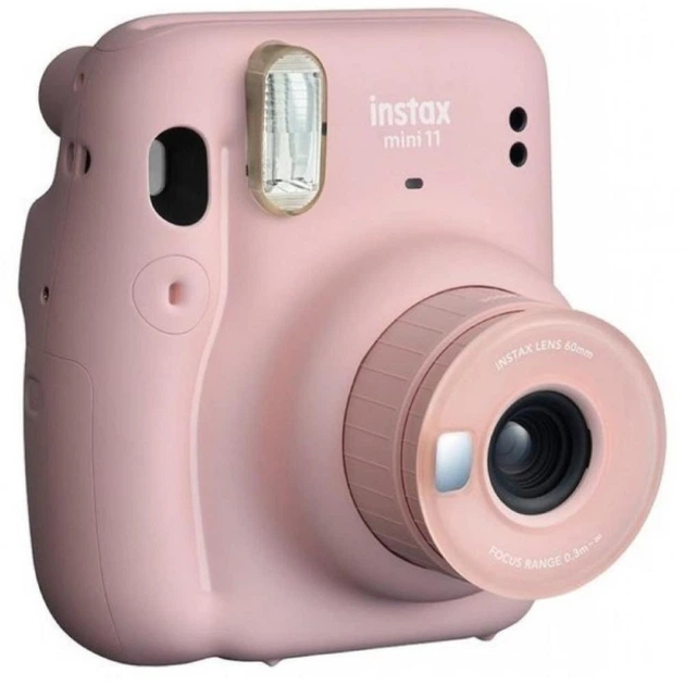 Камера моментальной печати Fujifilm Instax Mini 11 Blush Pink / Чехол розовый / Фотоальбом розовый на 64 снимка - изображение 3