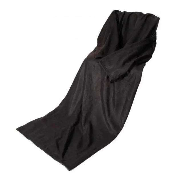 Плед халат з рукавами 140х190см JML Snaggle-Blanket універсальний розмір, тепла флісова ковдра Чорний - Фото 9 Плед халат з рукавами 140х190см JML Snaggle-Blanket універсальний розмір, тепла флісова ковдра Чорний - зображення 9