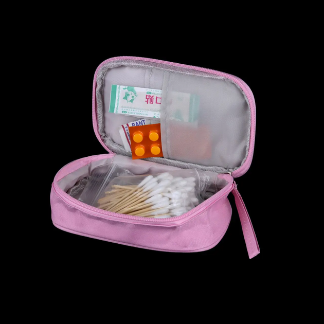 Аптечка сумка органайзер для медикаментов для путешествий для дома 17х11х6 см (473266-Prob) Розовая - изображение 2