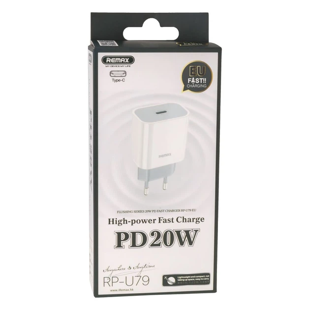 Сетевое зарядное устройство Remax RP-U79 PD 20w EU Белый – фото, отзывы ...