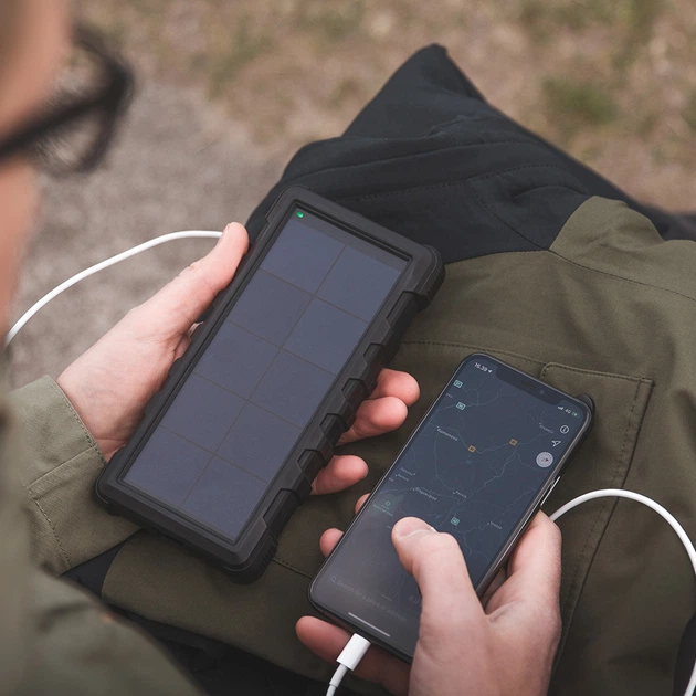 Powerbank Outdoor Sandberg 24000 mAh z panelem słonecznym Black (420-38) - obraz 2