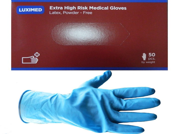 Медичні латексні рукавички LUXIMED M - изображение 1