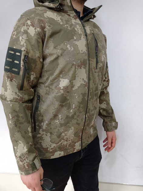 Куртка чоловіча тактична Мультикам Accord Туреччина Софтшел Soft-Shell ЗСУ XXXL 8719 хакі - зображення 2