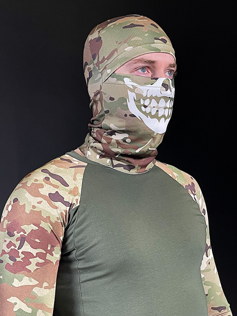 Балаклава тактична UFB Clothing мультикам NATO, з черепом - изображение 2