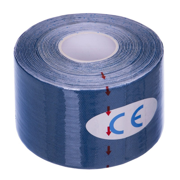 Пластырь для тейпирования колена спины шеи Кинезио тейп тейповая лента 5 см х 5 м ROX Синий (BC-5503-5) - изображение 2