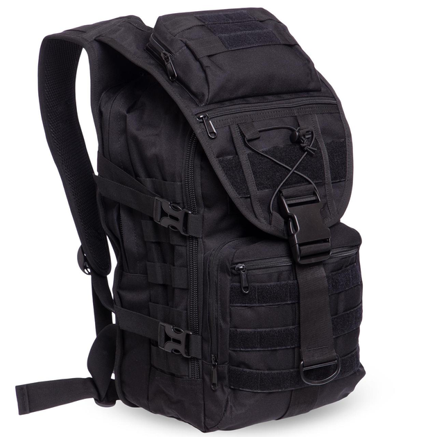Тактический рюкзак военный штурмовой SILVER KNIGHT 23 л Нейлон Оксфорд Черный (TY-9900) - изображение 1