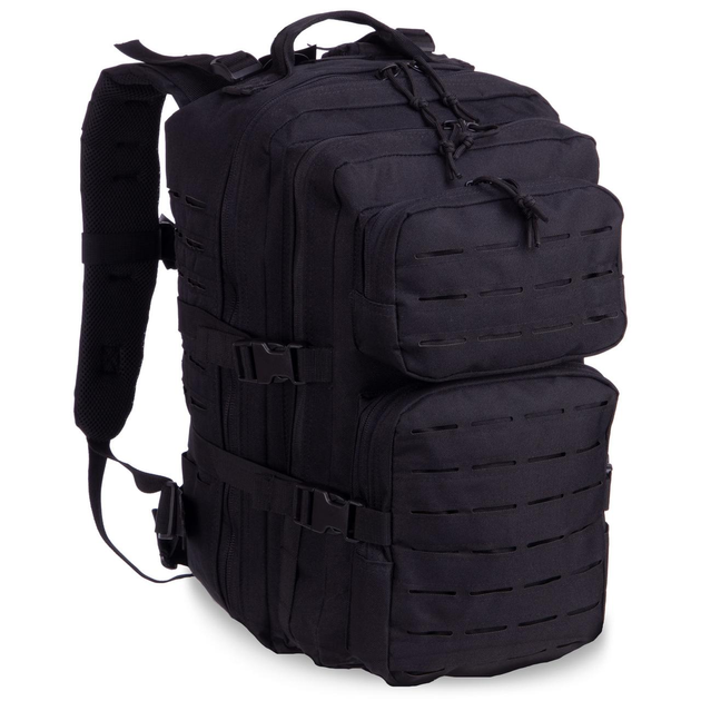 Военный тактический рюкзак штурмовой SILVER KNIGHT 25 л Размер 43 x 25 x 14 см Оксфорд Черный (LK2021) - изображение 1