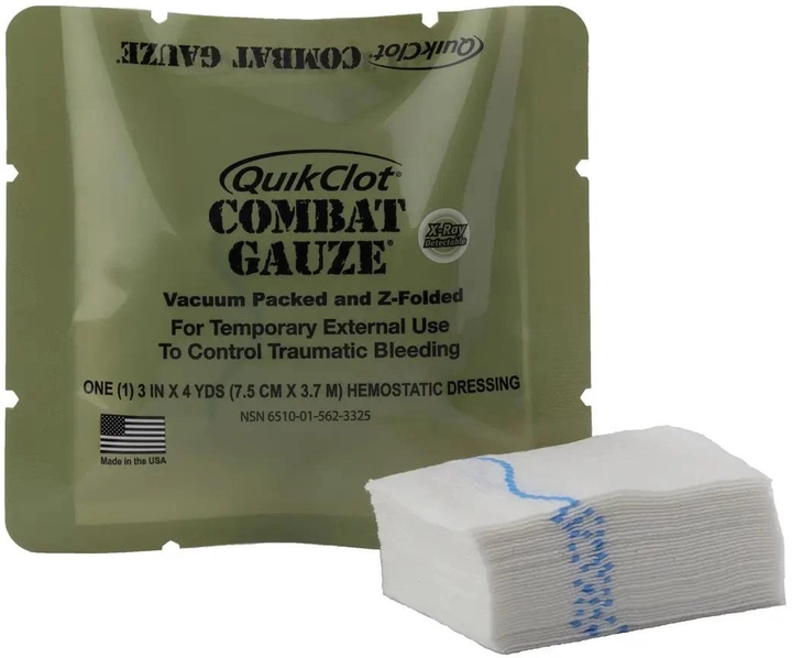 Бинт гемостатичний Paramedic QuikClot Combat Gauze Z-Folded (НФ-00000196) - зображення 1