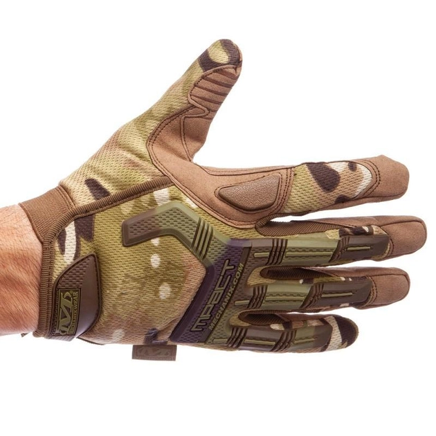 Тактичні рукавички військові з закритими пальцями і накладками Механікс MECHANIX MPACT Камуфляж (BC-5622) M - зображення 2
