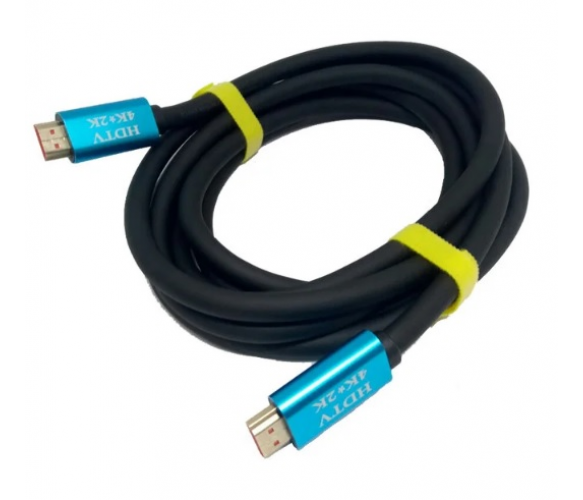 Кабель Merlion HDMI-HDMI 4Kx2K Ultra HD, 3.0m, v2,0, круглий Black, конектор Blue, Blister-box, Q80 - Фото 1 Кабель Merlion HDMI-HDMI 4Kx2K Ultra HD, 3.0m, v2,0, круглий Black, конектор Blue, Blister-box, Q80 - зображення 1