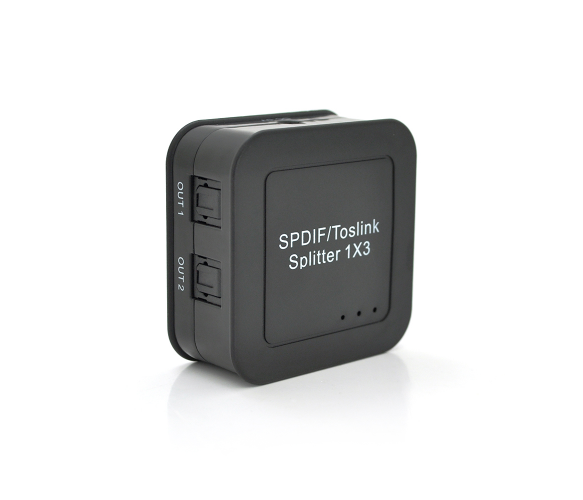 Цифровий оптичний роздільник звуку SPDIF - Toslink 1x3 - Фото 1 Цифровий оптичний роздільник звуку SPDIF - Toslink 1x3 - зображення 1