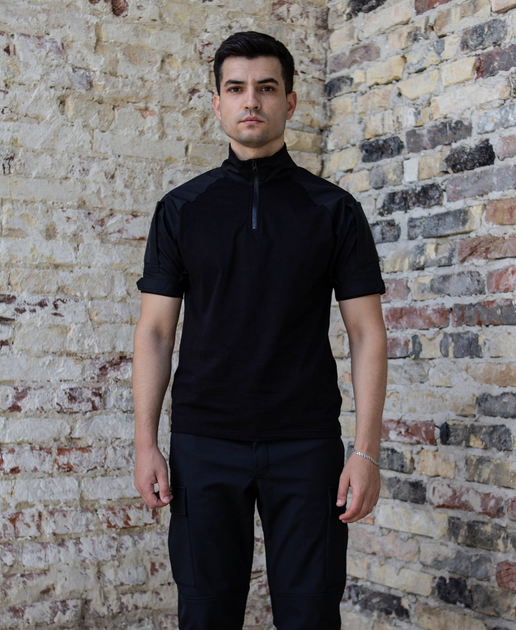 Рубашка тактическая GTex Убакс с коротким рукавом XL черная - изображение 1
