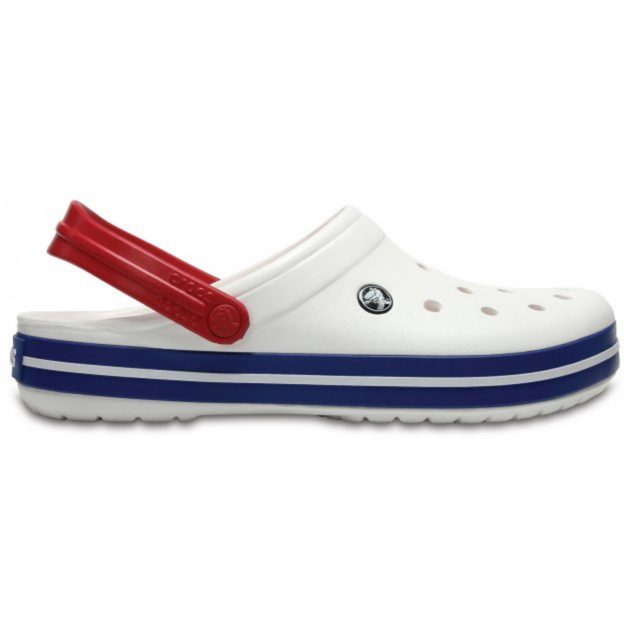 Сабо Crocs Crocband Clog 38 р 24.3-24.8 см Белые с синим 11016-11I-M6/W8 White/Blue - изображение 3