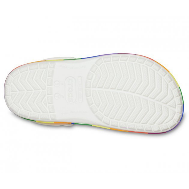 Сабо Crocs Crocband 39 р 25-25.5 см Разноцветные белые 206361-94S-M7/W9 Rainbow Block White - изображение 5