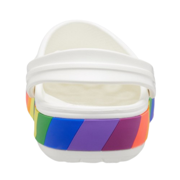 Сабо Crocs Crocband 39 р 25-25.5 см Разноцветные белые 206361-94S-M7/W9 Rainbow Block White - изображение 6