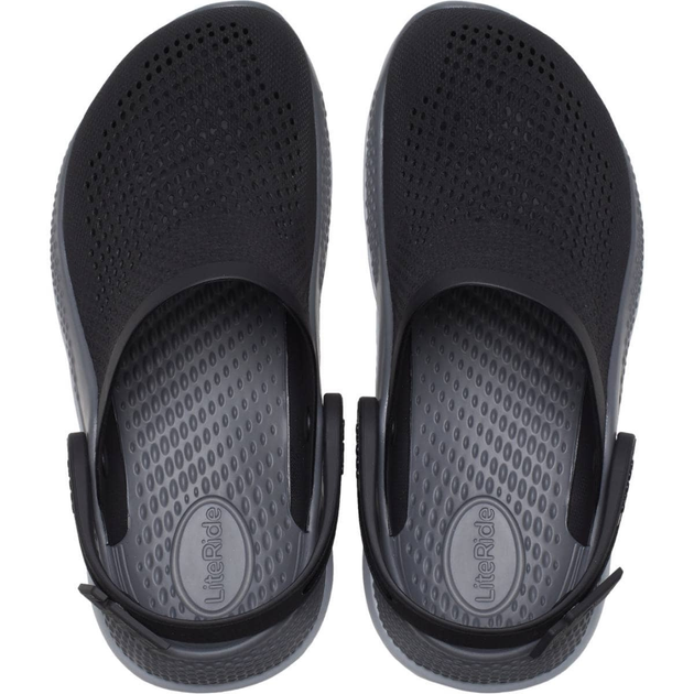 Сабо Crocs LiteRide 360 Clog 37 р 23.2-24 см Черные с серым 206708-M5/W7 Light Black/Slate Grey - изображение 4