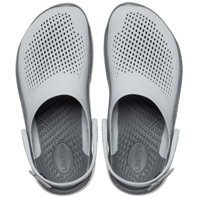 Сабо Crocs LiteRide 360 Clog 37 р 23.2-24 см Светло серые 206708-M5/W7 Light Grey/Slate Grey - изображение 4