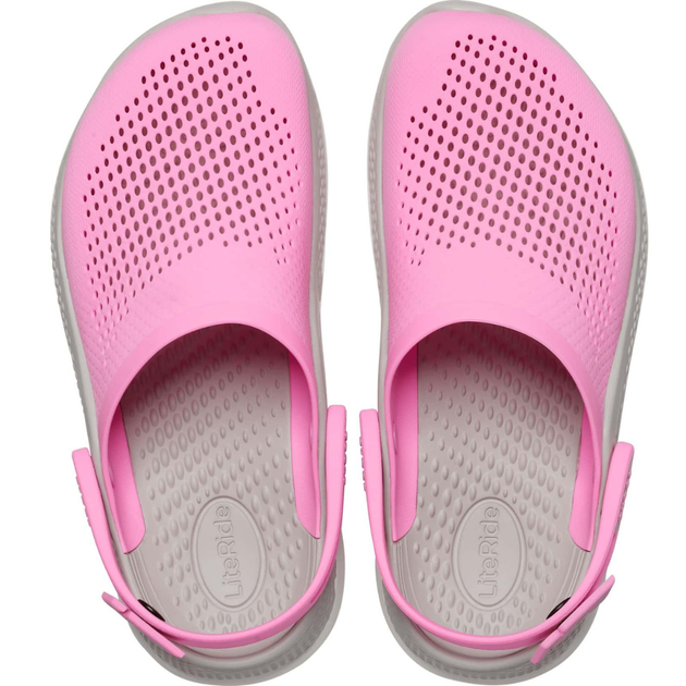 Сабо Crocs LiteRide 360 Clog 36 р 22.5-23 см Розовые с серым 206708-M4/W6 Taffy Pink - изображение 4