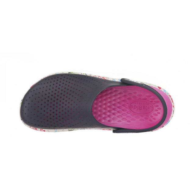 Сабо Crocs LiteRide Clog 42 р 27-27.5 см Плями Темно-сині з рожевим 204592-M9/W11 Navy/Pink - зображення 4