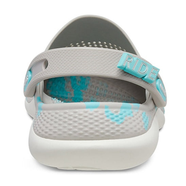 Сабо Crocs LiteRide 360 Clog 37 р 23.2-24 см Светло серые с принтом 206708-M5/W7 Pearl White/Multi - изображение 5