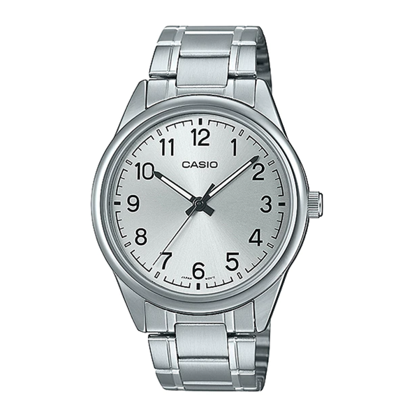 Наручные часы в минималистическом дизайне Casio MTP-V005D-7B4UDF Белые/стальные - Фото 2 Наручные часы в минималистическом дизайне Casio MTP-V005D-7B4UDF Белые/стальные - изображение 2