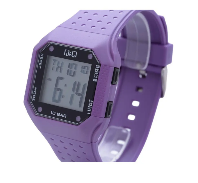 Мужские часы Q&Q M158J010Y Фиолетовые - изображение 4
