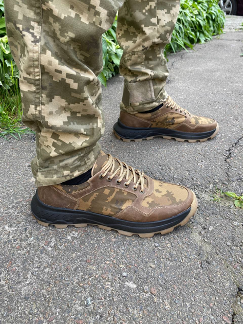 Кросівки чоловічі тактичні ShoesBand Коричневі Натуральний нубук з текстильної сіткою 45 (29,5 см) (S32001-1) - зображення 2