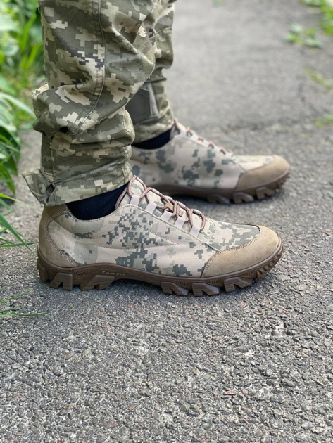 Кроссовки мужские тактические ShoesBand камуфляжные Хаки Сверхпрочная натуральная замша размер 41 (27-27,5см) (S34001) - изображение 1