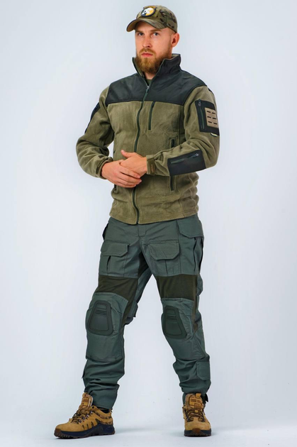 Военная тактическая кофта флисовая Soldier олива 50 размер - изображение 1