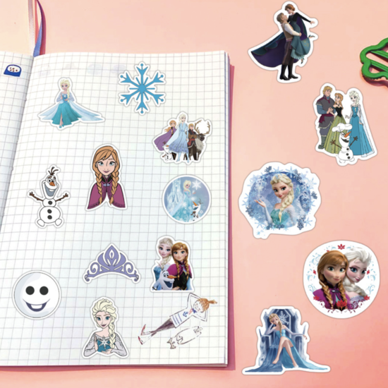 Наклейки виниловые Холодное сердце FROZEN Takara Tomy на предметы 50 шт. - изображение 3