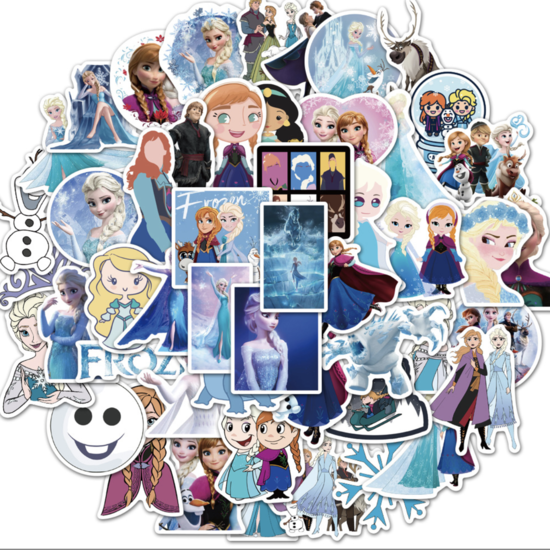Наклейки виниловые Холодное сердце FROZEN Takara Tomy на предметы 50 шт. - изображение 5