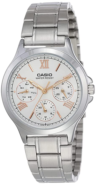 Женские часы Casio LTP-V300D-7A2UDF Белые с серебристым – фото, отзывы ...