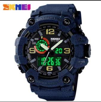 Мужские часы Skmei 1520 Синий джинс - изображение 2