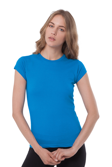 Футболка приталенная JHK T-shirt L Голубой неон (SKN) - Фото 1 Футболка приталенная JHK T-shirt L Голубой неон (SKN) - изображение 1