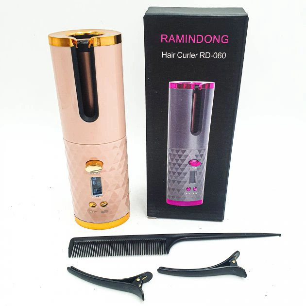 Бездротова, автоматична плойка для завивки волосся Ramindong Hair curler RD-60, Pink - зображення 5