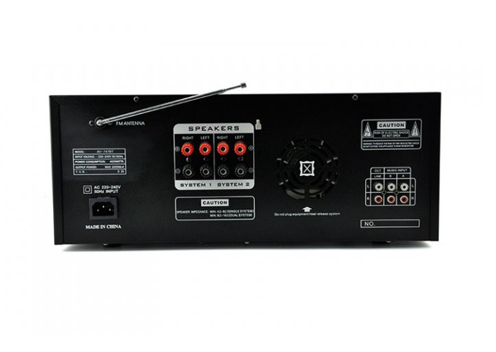 Підсилювач звуку UKC AMP 747 Bluetooth/USB/SD/MMC/ Мікрофонні входи - Фото 3 Підсилювач звуку UKC AMP 747 Bluetooth/USB/SD/MMC/ Мікрофонні входи - зображення 3
