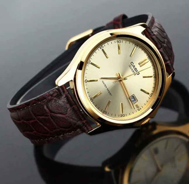 Наручные часы Casio MTP-1183Q-9ADF Золотистые с коричневым - изображение 5