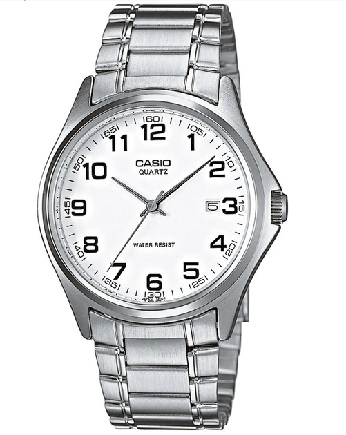 Наручные прочные часы Casio MTP-1183A-7BDF Серебристые/стальные с белым - изображение 2