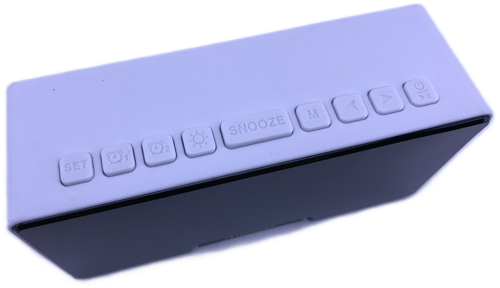 Портативна Bluetooth колонка з годинником J61 8210 (білий) мінідинамік - зображення 3