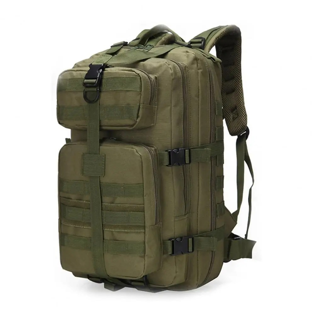 Рюкзак тактический на 30 л, 48х25х23 см с креплением Molle / Штурмовой военный рюкзак Олива - изображение 1