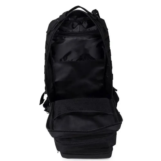 Рюкзак тактический на 30 л, 48х25х23 см с креплением Molle / Штурмовой военный рюкзак Черный - изображение 2