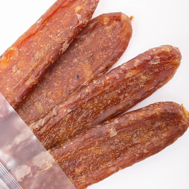 Куриные колбаски MrSnack с 7-мью видами молотого перца сушено-вяленые 100г - изображение 2
